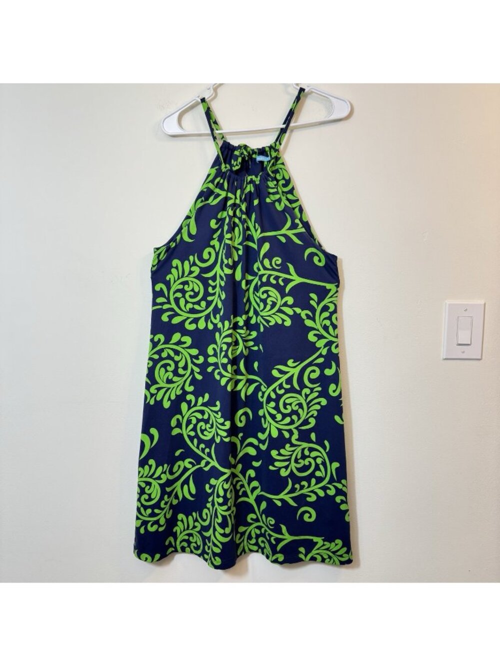 J. McLaughlin Halter Neck Dress Women's Size L  Catalina Cloth Shelf Bra